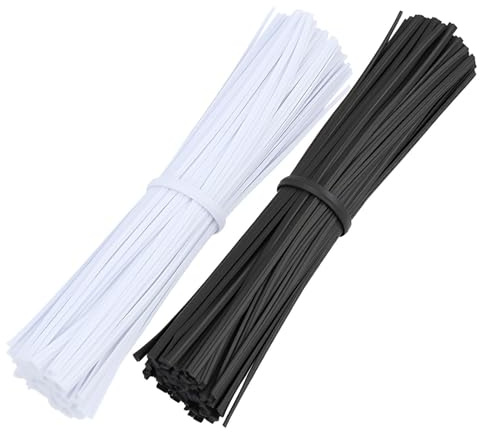 Cable Ties, Cable Tie Bindings, Wiederverwendbare Kabelbinder, 200 Stück, Kunststoffbeschichteter Eisendraht, Vielseitig Einsetzbare Kabelbinder Für Bündeln, Befestigen Und Basteln, Schwarz Und Weiß.
