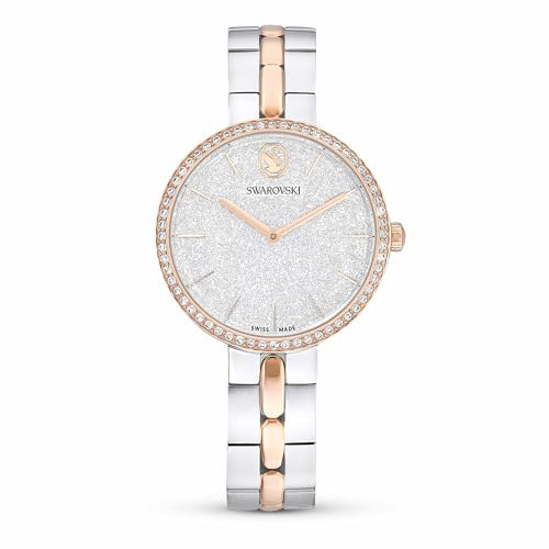 Swarovski Cosmopolitan Kollektion Uhr, Swiss Made, Metall-Armband, Silberton