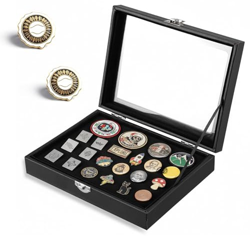 Quilax Pin Vitrine Anstecknadel, Vitrine 20x15cm Holz Schaukasten Brosche Schmuck Aufbewahrungsbox für Anstecknadeln Medaillen Sammlernadeln