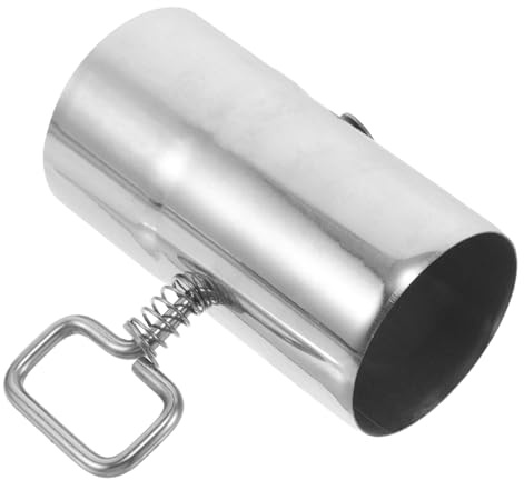 Edelstahl Ofenrohr mit Drosselklappe, 11cm, Silber, Hitzebeständig | Verstellbare Luftregulierung, Robuste Verarbeitung für Extreme Bedingungen, Beim Hiking und Campingeinsatz