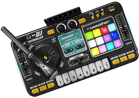 Kids DJ Mixer Piano Keyboard Portable USB Charging With Lights