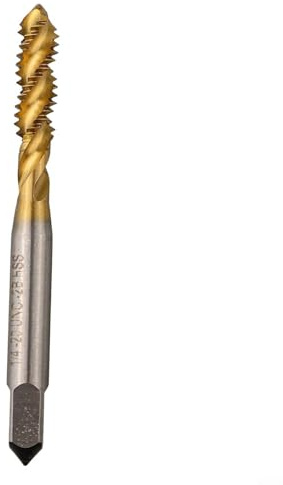 Taraud fileté en spirale 1/4-20 UNC, acier rapide, coupe droite, finition plaquée résistante à l'usure pour CNC, fraiseuse et perceuse