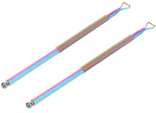 2 Stück Nagelhautschieber aus Edelstahl für Maniküre | Doppelseitig, zum Entfernen von Gel Nagellack und Reinigen der Nägel, Leichtes für Salon und Zuhause