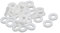 sourcing map 30St PTFE Flache Unterlegscheiben Dichtung 10mm AD 5mm ID 2mm Dicke Weiß