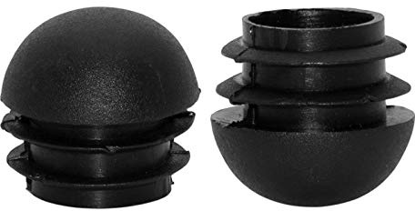 Flyshop Möbelgleiter rund, schwarz, 25 mm, 1 | 16 Stück, Kunststoff Kappe, Einsatz für Tische und Stühle
