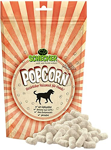 Schecker Hundefutter Popcorn für Hunde mit Lebergeschmack 5 x 100g