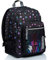 Seven Rucksack, für Schule, Sport und Freizeit, Geräumige Schultasche für Teenager, Mädchen und Jungen, mit Trinkflaschenfach, schwarz, praktisch mit USB-Anschluss, BROADER Dance Party