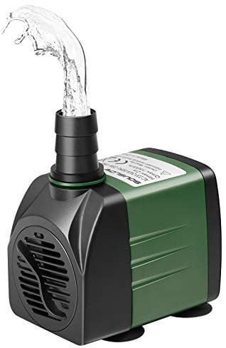 SOUSLOW Bomba de Agua Sumergible de 15 W 1000 L/H AC220-240V Bomba de Agua de Acuario con 1 Boquilla para Estanque, Fuente de Jardín, Sistema Hidropónico