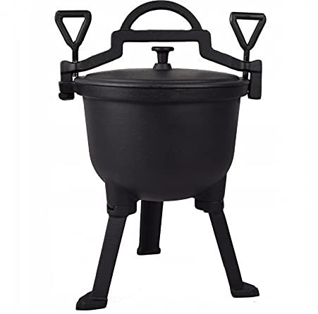 Iron Kettle Camping Dutch Oven Fire Kettle African Fire Pot Cast Iron (10 L #E07483)