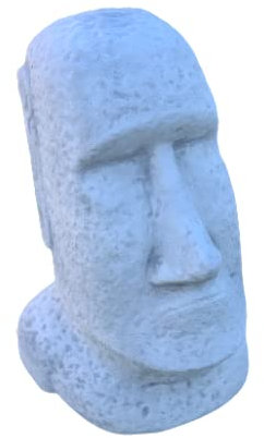Gartenfigur Moai Skulptur Rapa NUI Osterinsel Steinguss NUI Tiki Statue Gartendeko Deko-Figur für Haus Garten Moderne Statue Garten-Figur