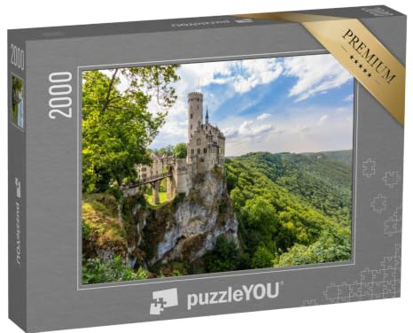 puzzleYOU: Puzzle 2000 Teile „Schloss Lichtenstein über dem Echaztal auf der Schwäbischen ALB“