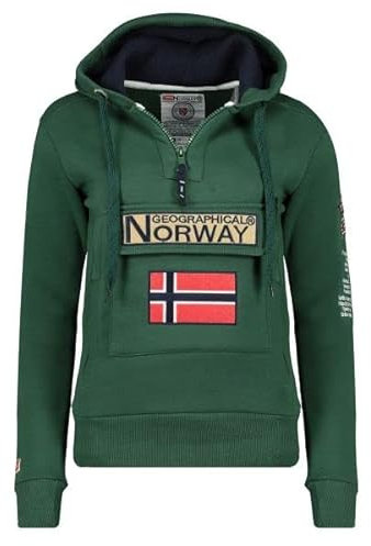 Geographical Norway - Sudadera DE Hombre GYMCLASS Verde Oscuro Talla S