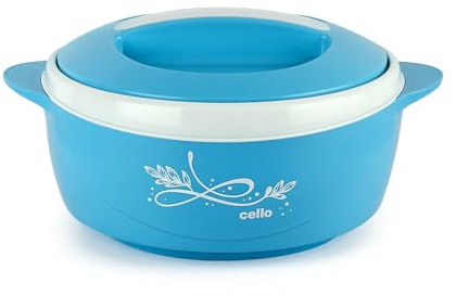 Cello Sapphire | Insulated Inner Steel Casserole | BPA Free | Food Grade | Serving 1500ml, Blue
