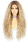 Sapphirewigs Lockige Lace Front Perücke Blonde Highlight Synthetische Perücken für Frauen Dunkle Wurzeln 13x3 Tägliche Tragen Party Weihnachten Halloween Hitzebeständige 26 inch