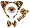 SKHAOVS 4 Pezzi Costumi da Tigre Set Set di Orecchie,Coda,Naso e Papillon da Tigre,Set di Costumi da Animale,per Bambini Adulti Festa di Carnevale Travestimento Halloween (4 Pezzi)