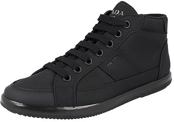 Prada Herren Schwarz Nylon High-Top Sneaker 4T3029 41.5 EU/UK 7.5