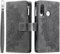 VEEMOS Coque pour Huawei P30 Lite Cuir PU Étui Portefeuille à Rabat Housse Flip Case avec Porte Cartes Etui de Protection - Gris