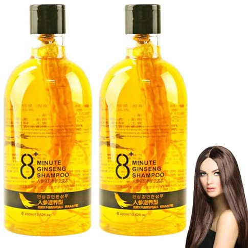Ginseng Extract Root Nourishing Shampoo, 8+ Minute Ginseng Shampoo for Hair Growth, Dr. Shangguan Anti-Hair Loss Shampoo for Men and Women (2PCS)