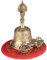 ERYUE Vintage Handglocke,Tibetische buddhistische Glocke Bronze Handglocke mit Vajra-Polsterung für Meditationsgebet