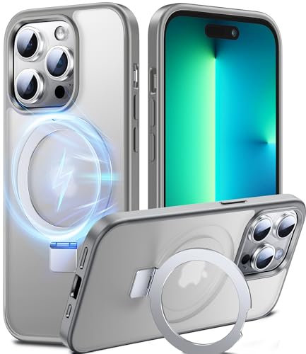 Chicfun 3-in-1 MagStänder für iPhone 13 Pro Hülle für MagSafe [Nr. 1 Magnetkraft+Handlicher Ständer+Militär Stoßfest] Schutzhülle Handyhülle iPhone 13 Pro Phone Case Cover Silikon Bumper Handyhüllen