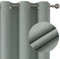 Joydeco 100% Blackout Linen Curtains Bedroom, Thermal Insulated Burlap Eyelet Curtain & Drapes, Room Darkening Textured Curtains Black Out for Living Room 2 Panels（Sage Green，W 46 x L 54）