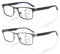 Amorays 2 Pack Gleitsichtbrille Progressive Multifokus Lesebrille Herren Metall Anti-Blaulicht Lesebrillen mit Federscharniere 8003(Schwarz&Grau，+2.50