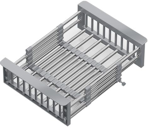 Fregadero escurridor de platos, escurridor gris, colador de fregadero, escurridor de platos, escurridor de platos, para tazas, frutas, verduras, escurridor de platos (24x11x31cm)