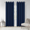 VEHEDE Navy Blackout Window Curtains for Bedroom, Eyelet Thermal Insulated Curtains for Living Room, Soft Soundproof Curtain for Sliding Door, W46 x L90 Inch Drop Pair, Navy Blue, 2 Drapes