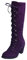 Botas De Invierno Para Mujer Botas Cavalier Botas a Media Pantorrilla Botas Con Cordones De Gamuza Botas Altas De Tacón Grueso Purple 41