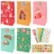 NICKLIN Papiertüten Weihnachten mit Stickern,24 Stück Geschenktüten Weihnachten,Bunte Mitgebsel Tüten mit Aufkleber,Kraftpapier Candy Tüten,Papiertüten Klein für Party,Hochzeit,Feiern