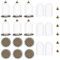 SUPERFINDINGS 12 Sets Mini Tube Glass Globe Bottle with Findings Glass Vial Pendant Charms Clear Dome Charms Hollow Glass Dome for Christmas Ornaments Necklaces Jewelry Making 20mm