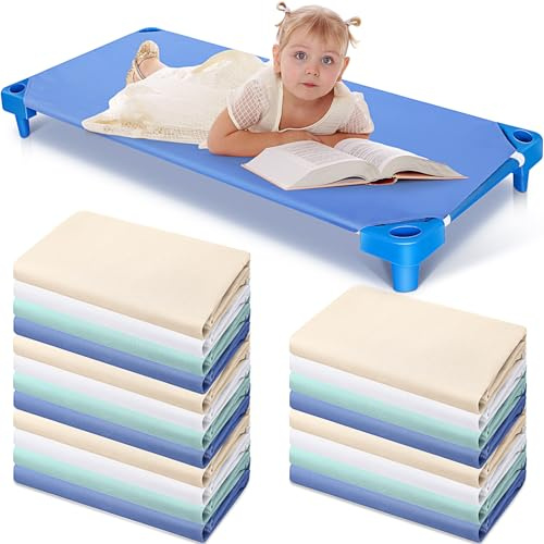 Macarrie Kinderbettlaken für Kleinkinder und Vorschule, reine Baumwolle, atmungsaktiver Stoff, Standard-Kinderbettlaken für Jungen und Mädchen, 130 cm B x 60 cm L (mehrere Farben)