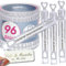 EinsSein personalisierte Seifenblasen Hochzeit Herzgläschen Weiss 96 Stück | Seifenblasen mit Aufkleber als Gastgeschenke auch für die Taufe Geburtstag Party | Hochzeitsseifenblasen | Wedding Bubbles