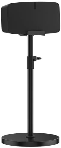 Height Adjustable Floor Speaker Stand for Sonos Five & Play 5 Speaker Stand Support Vertical & Horizontal Speaker Floor Stand for Sonos Play 5 Gen 2 and Sonos Five Stand with Cable Management