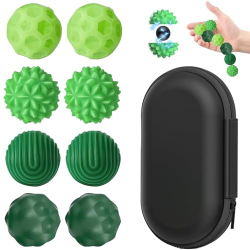 STFYUG 8 Stück Magnetische Fidget Toys, Magnetische Fidget-BäLle Aus Silikon, Magnetic Sensory Balls, Stressball, Silicone Sensory Toy, Fidget Toys Erwachsene, for Families and Parties