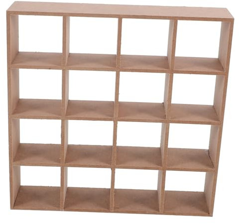 JECOMPRIS Miniaturmöbel Klein Puppenhausmöbel Puppenhaus Miniatur Selber Bauen Wandregal Bücherregal Material Puppenregal Zubehör Für Puppenhäuser Anzeige Regale Puppenhaus Bücherregal MDF