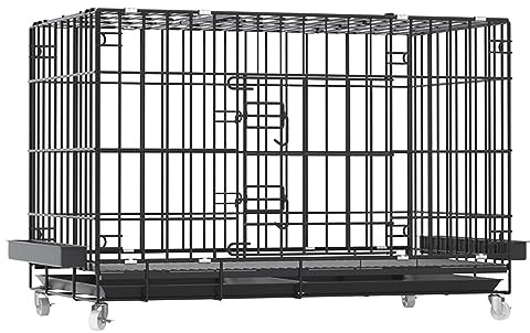 Hühnerstall mit Rädern - Faltbarer tragbarer Geflügelkäfig, ideal für Enten und Kaninchen, kompaktes Design
