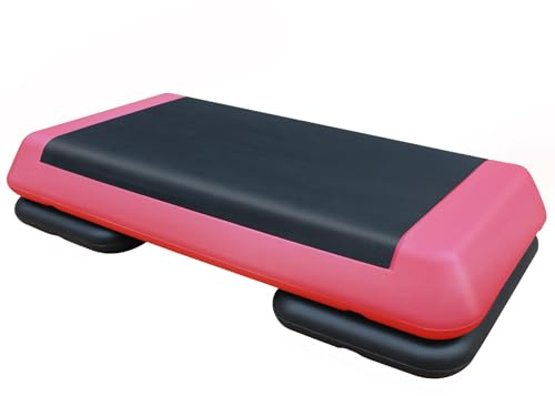 GYMFLEX Aerobic Stepper für Fitness und Training, 76x35cm Steppbrett Höhenverstellbar, Step-Plattform-Trainer Rutschfest für Zuhause