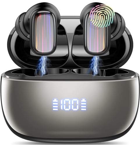 Conyat AI Cuffie Traduzione, Buletooth 5.4 Auricolari Traduzione, Cuffie Bluetooth 5.4 per Viaggi/Affari/Studio, Nero