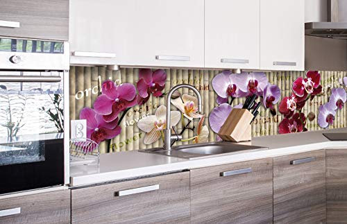 Dimex Küchenrückwand Folie selbstklebend Orchidee | Klebefolie - Dekofolie - Spritzschutz für Küche | Made in EU - 260 cm x 60 cm