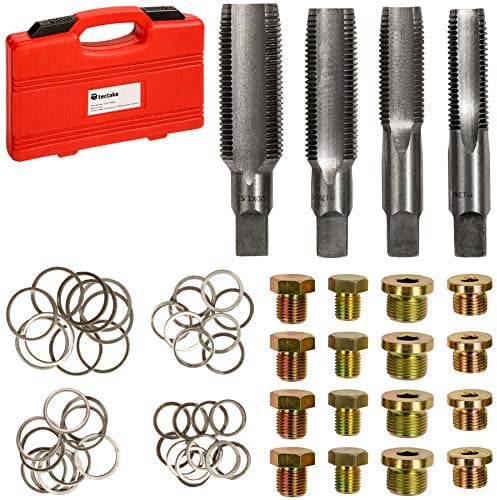 tectake Reparaturset für Ölablassschraube Reparatur Ölwanne Gewinde M13 M15 M17 M20
