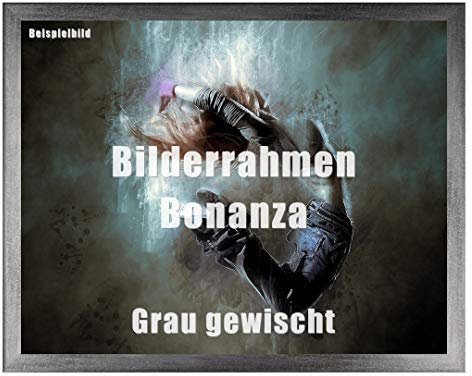 Homedecoration Bilderrahmen Bonanza Bildgröße 75 x 98 cm in Grau gewischt mit Acrylglas klar 1 mm in 52 Farben