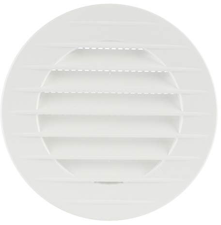MKK - 17969 - Lüftungsgitter Abluftgitter Außengitter Insektenschutz weiß grau braun 60 70 80 90 100 120 125 150 mm weiß Ø 150 mm