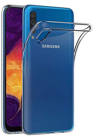 AICEK Coque Samsung Galaxy A50, Transparente Silicone Coque pour Samsung A50 Housse Silicone Etui Case (6,4 Pouces)