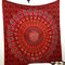 GLOBUS CHOICE INC. Roter großer Mandala-Wandteppich, indischer Hippie-Wandbehang, Bohemian-Doppelwandbehang, Tagesdecke, Stranddecke, Überwurf, Dekoration, Kunst