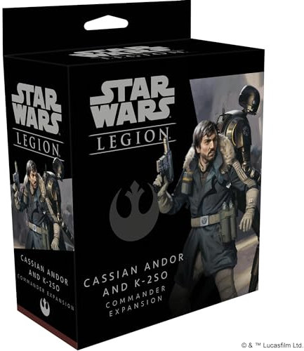 Atomic Mass Games , Cassian Andor and K-2SO Commander Expansion: Star Wars Legion, Miniatures Game, Ages 14+, 2 Players, 120-180 Minutes Playing Time