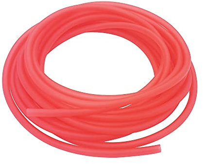 Aquarium Airline Tubing 5m Colorful Air Pump Rubber Hose Pipe Tube for Fish Tank (Red)