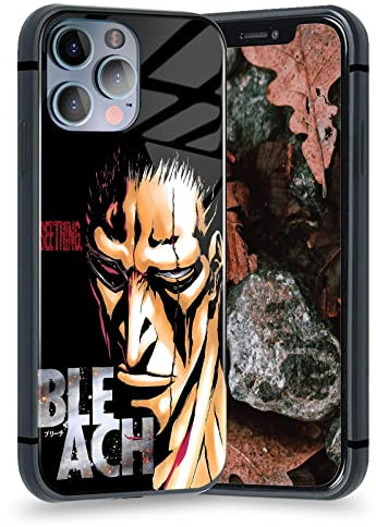 Bleach Zaraki Kenpachi Shinigami Anime Handyschutzhülle für iPhone 13 (gehärtetes Glas, glänzend)