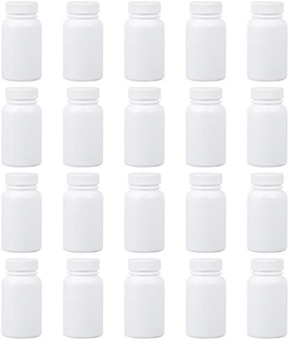 Milisten Chemical Bottles 20pcs Empty Bottles Portable Powder Medicine Chemical Container Case Reagent Bottle with Screw Cap for Home Travel 100ml Portable Holder