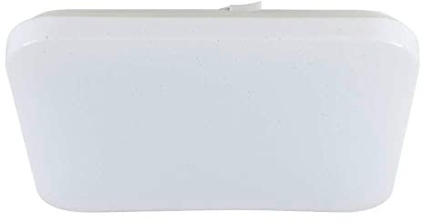 EGLO LED Deckenlampe Frania-S, Sternenhimmel Deckenleuchte mit Kristall-Effekt, Wandlampe aus Stahl und Kunststoff in weiß, Lampe Decke für Badezimmer und Küche, neutralweiß, IP44, 33x33 cm